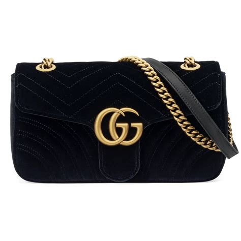 gucci marmont velvet black|gucci marmont bag small black.